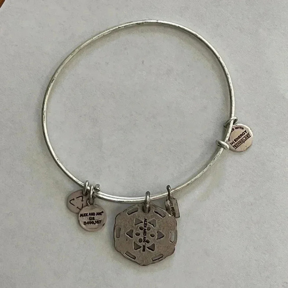 Alex and ani snowflake bangle in silver - Picture 2 of 2